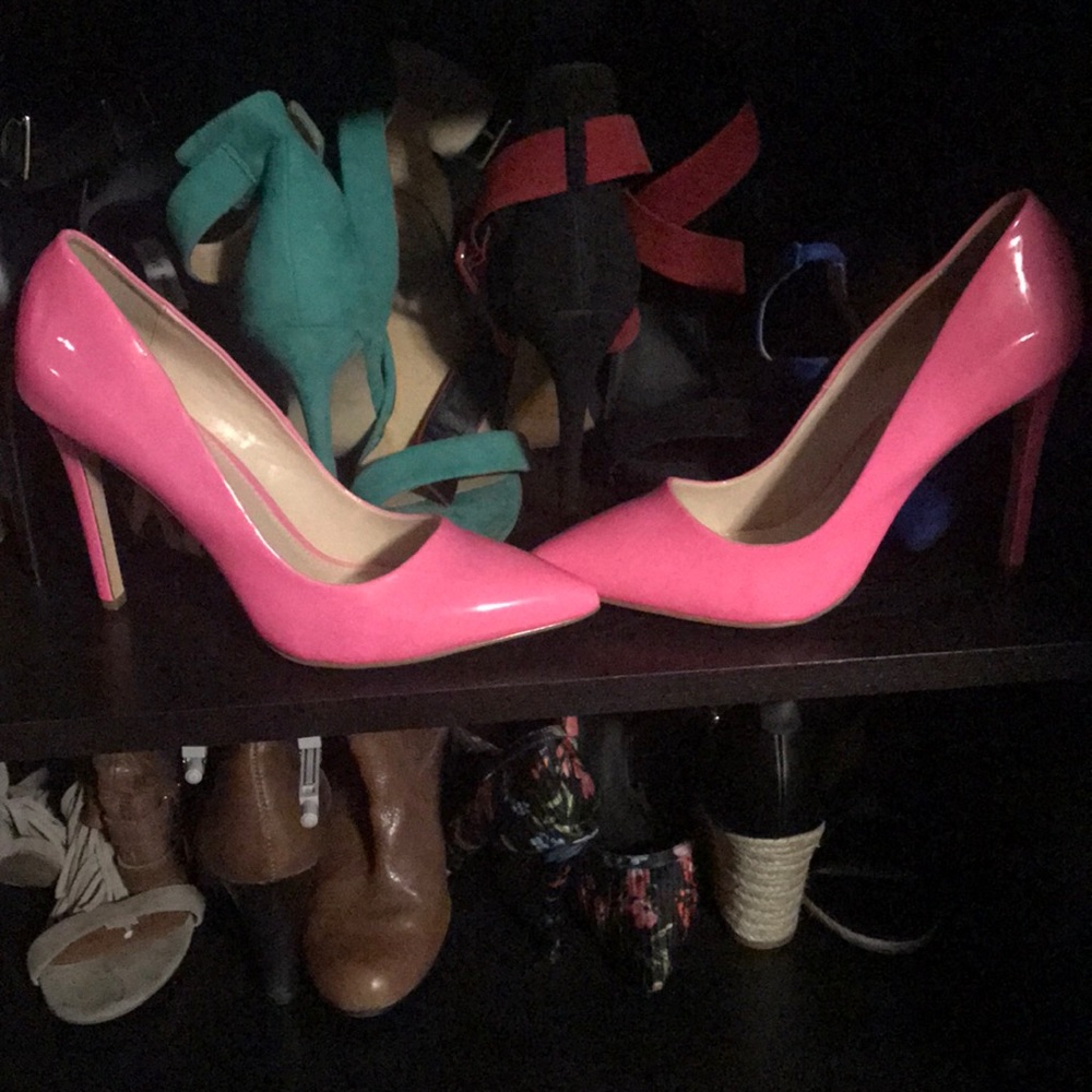 Hot pink stilettos
